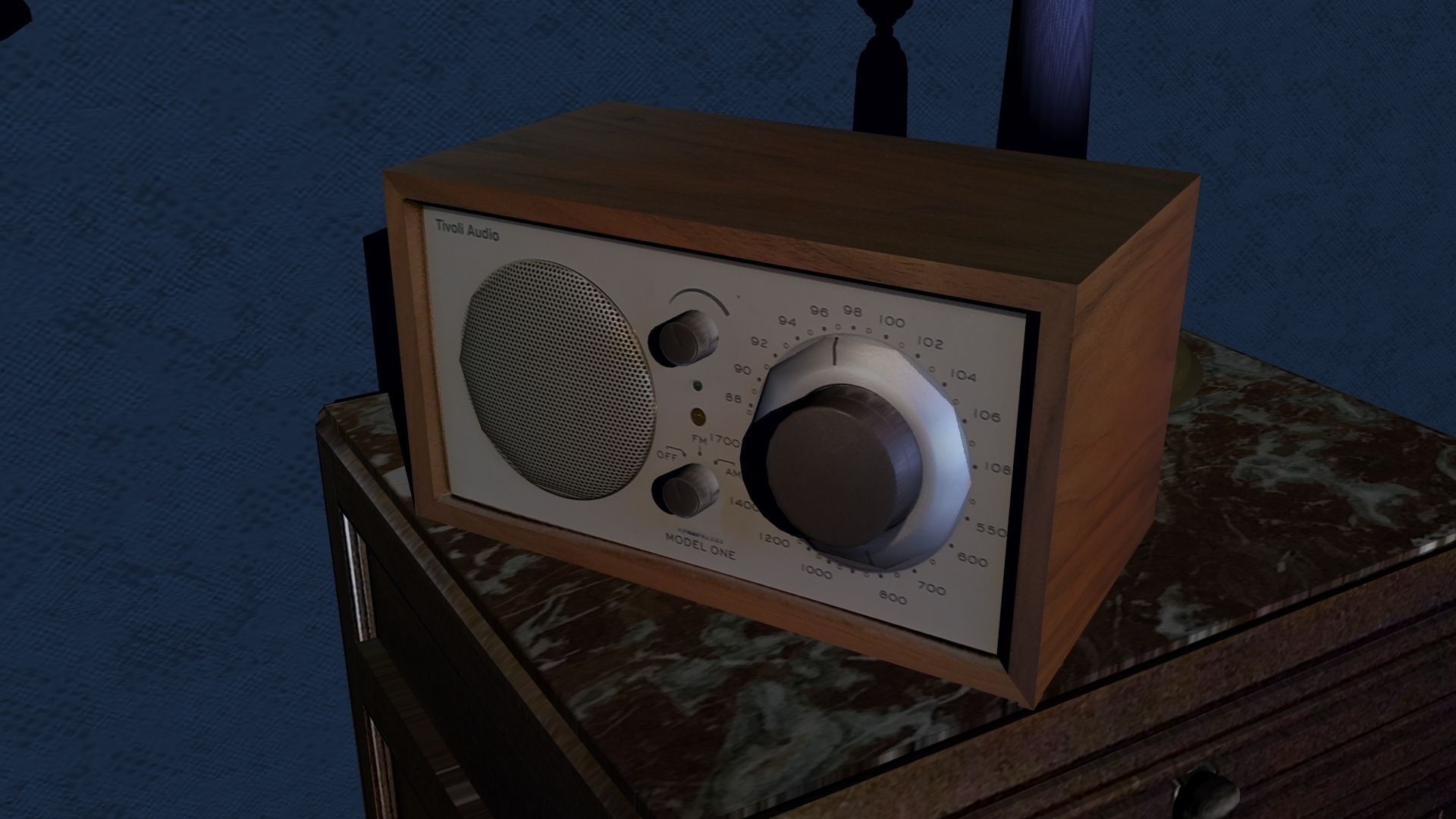 Classical french Bedroom Low-poly 3D model_7