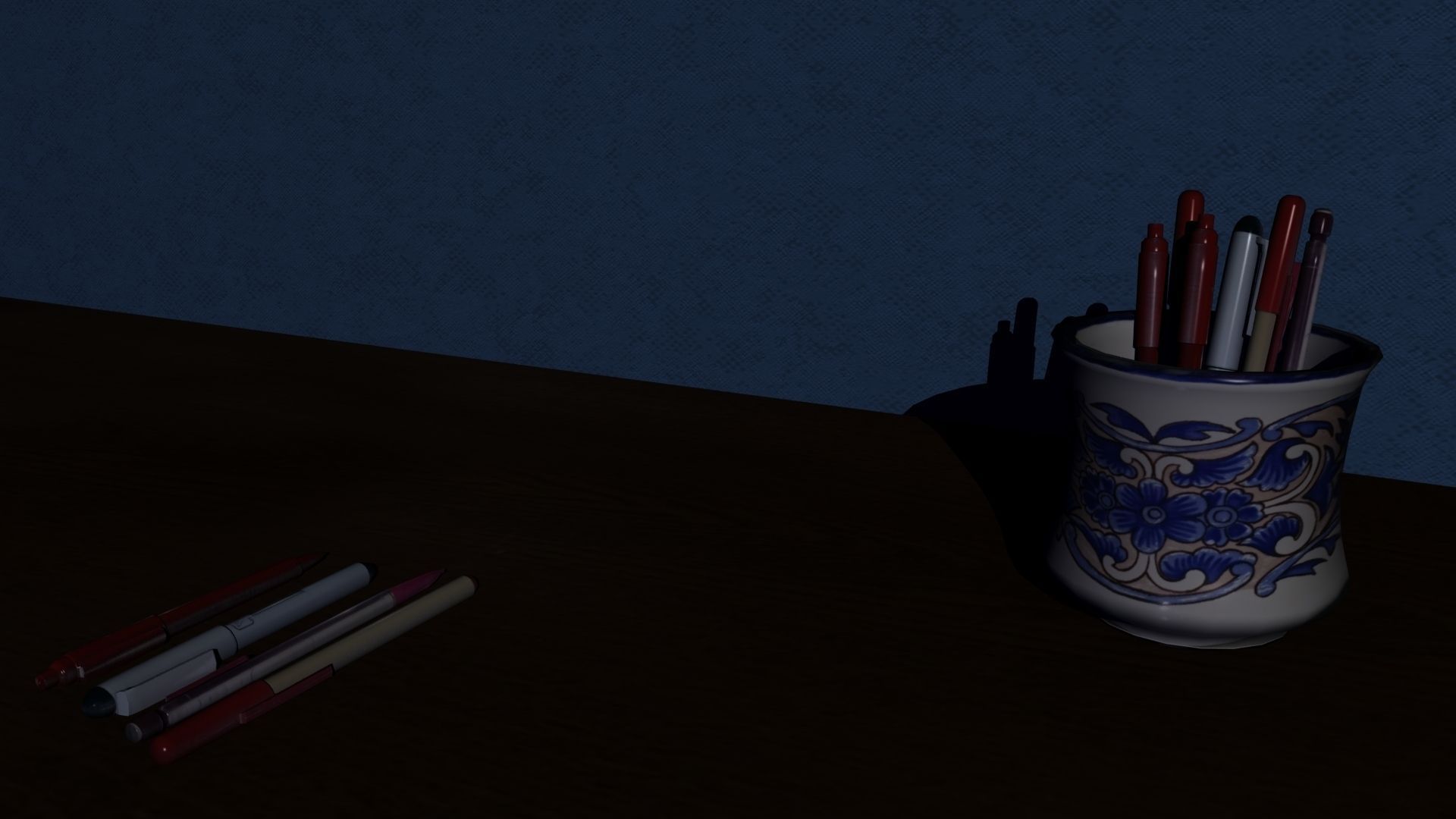 Classical french Bedroom Low-poly 3D model_8