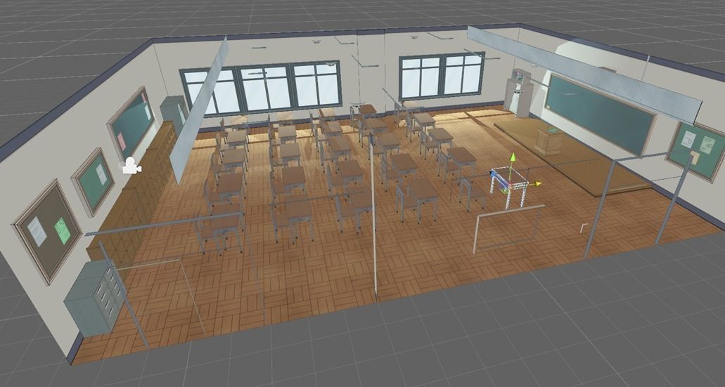 Anime Classroom - Game Props Low-poly 3D model_3