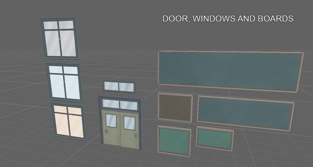 Anime Classroom - Game Props Low-poly 3D model_6
