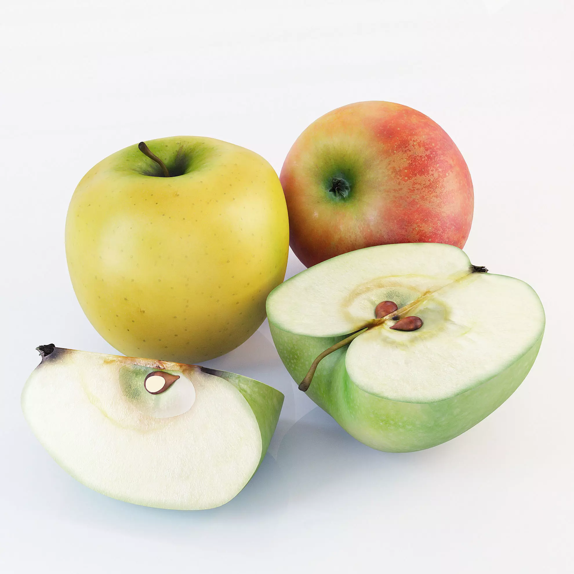 Apples set apple 3D model