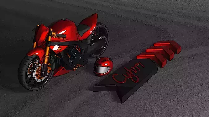 motor sport Low-poly 3D model