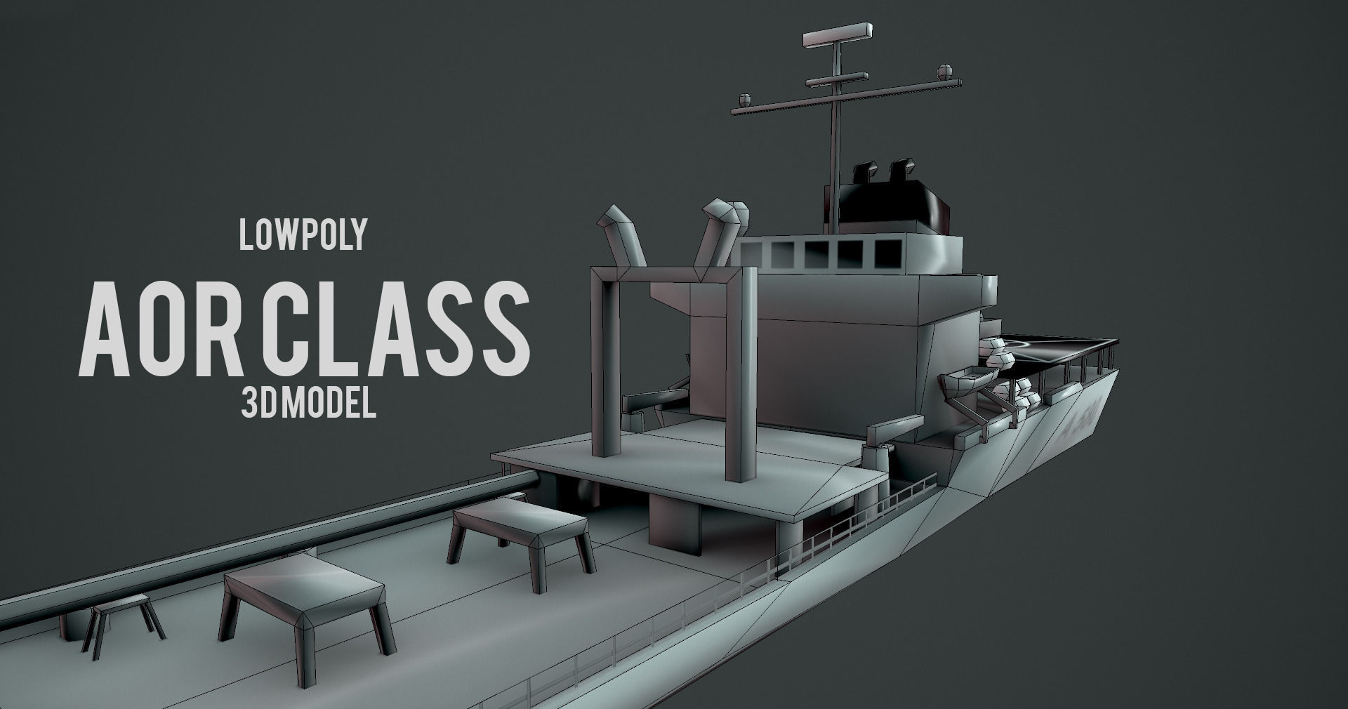 Lowpoly Aor Class Ship Low-poly 3D model_5