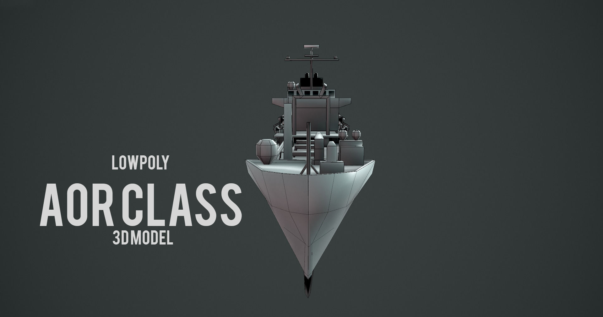 Lowpoly Aor Class Ship Low-poly 3D model_3