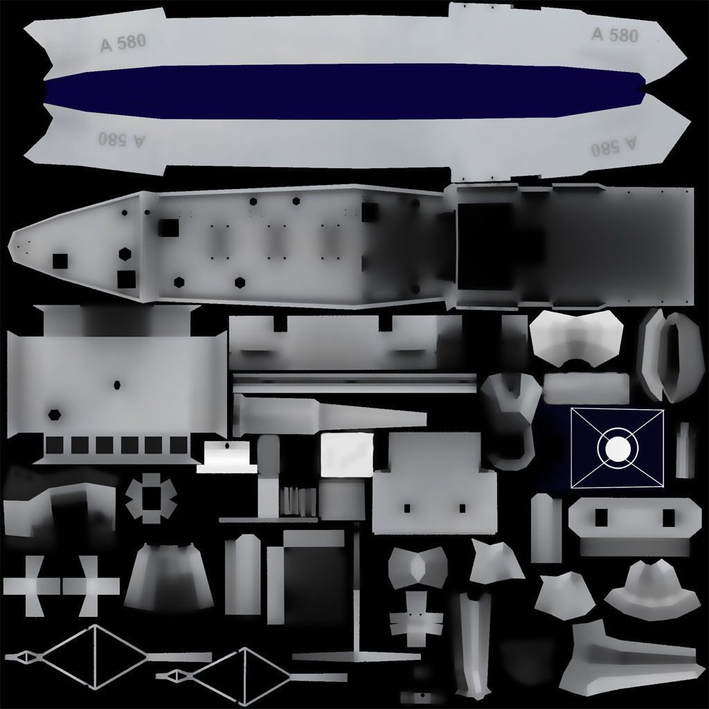 Lowpoly Aor Class Ship Low-poly 3D model_2