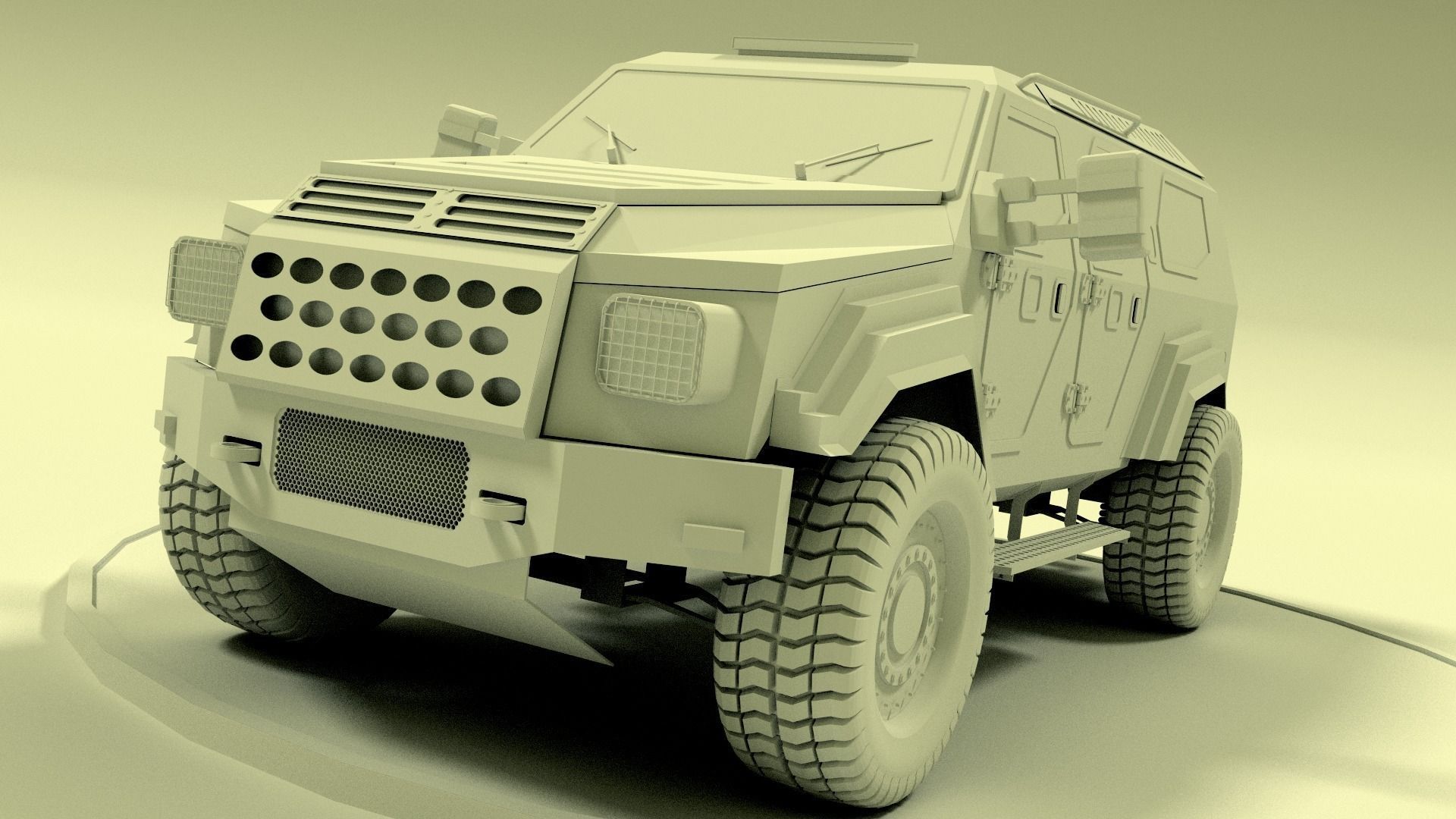 gurkha armoured vehicle 3D model