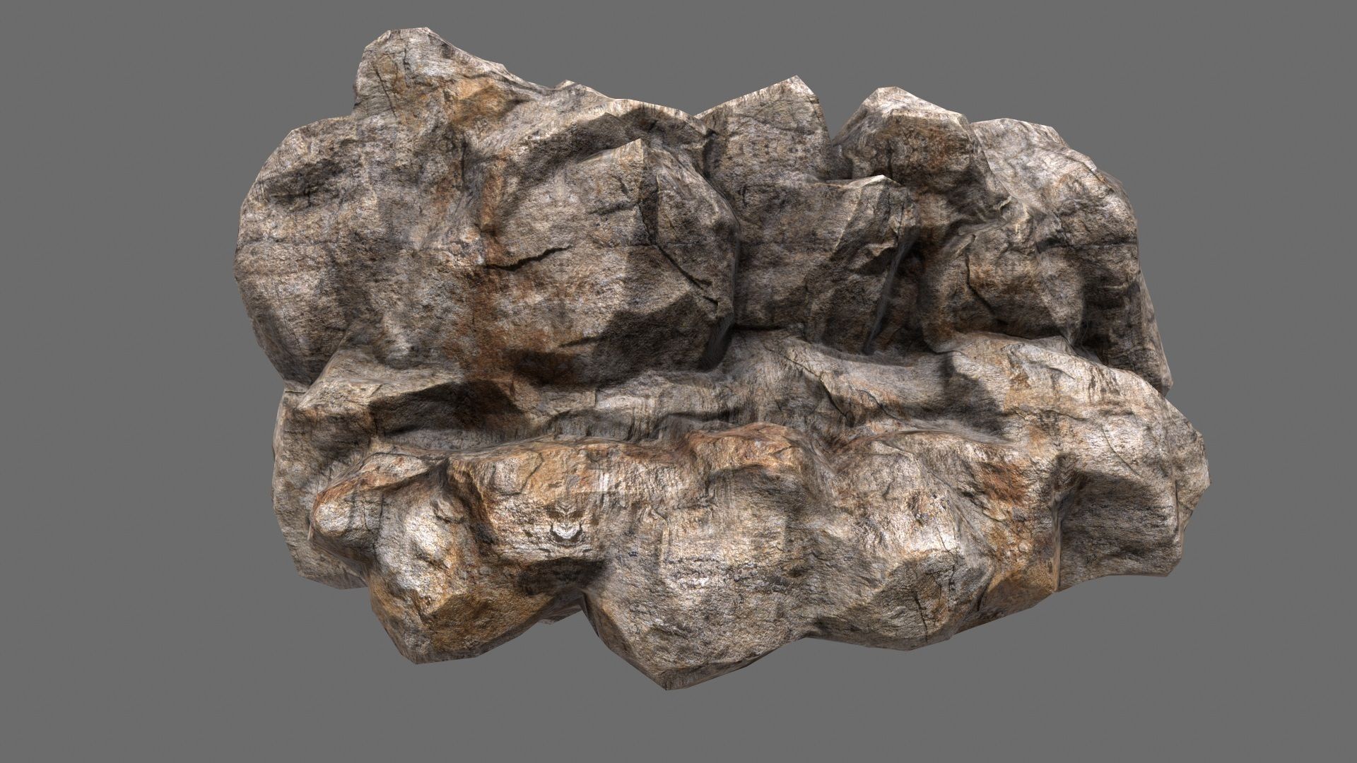 rocks 2 set rock Low-poly 3D model_11