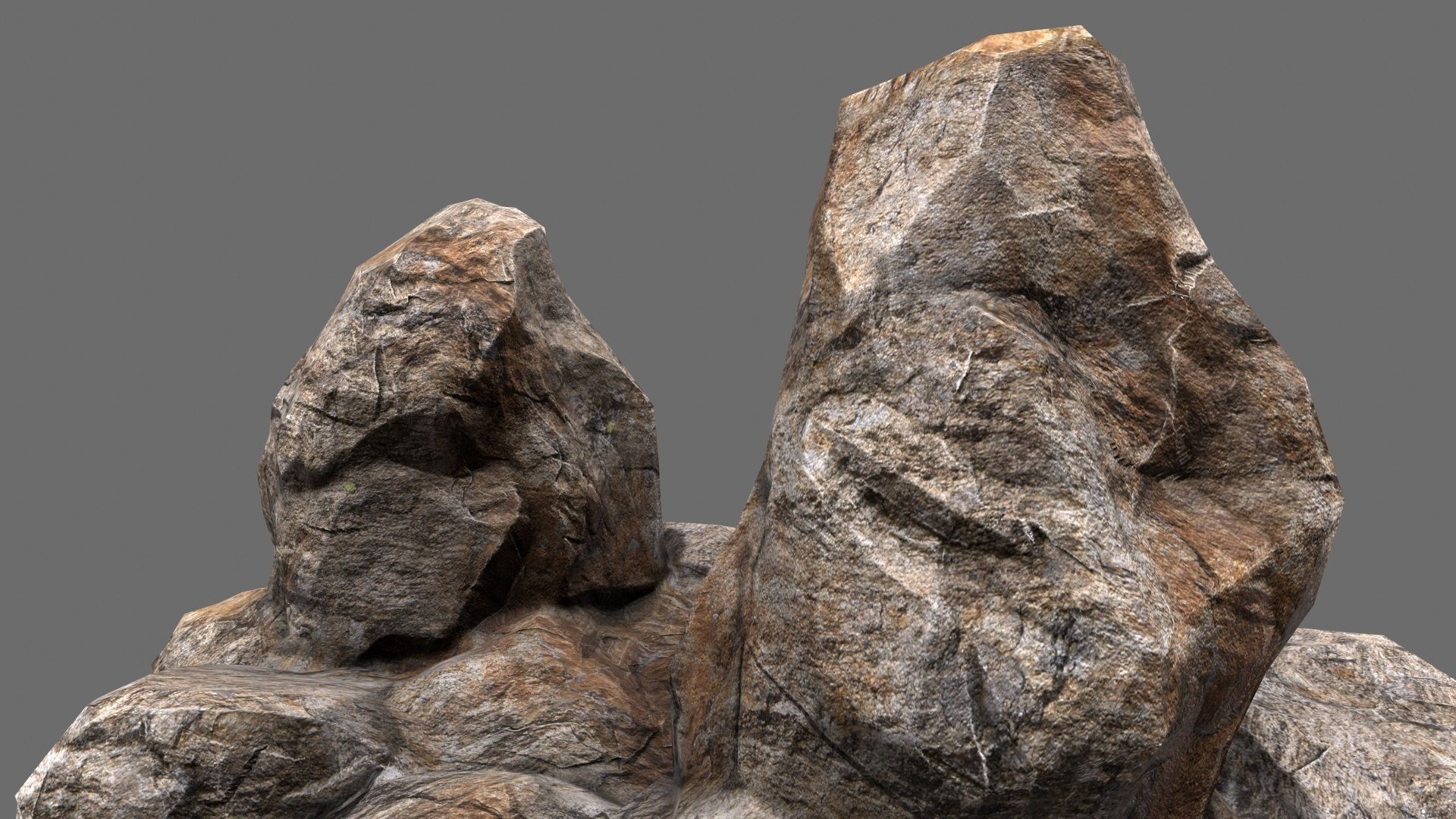 rocks 2 set rock Low-poly 3D model_26