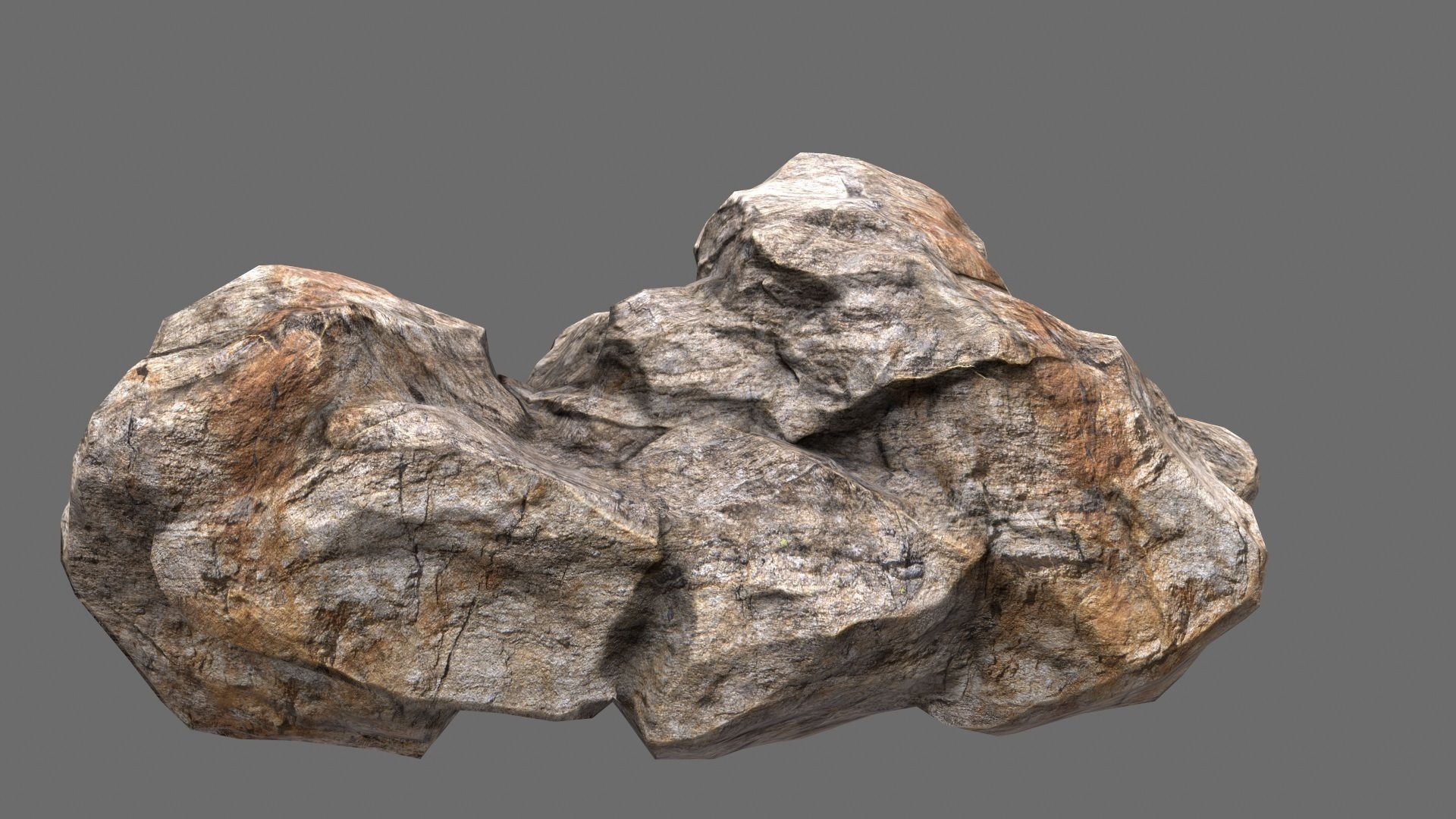 rocks 2 set rock Low-poly 3D model_5