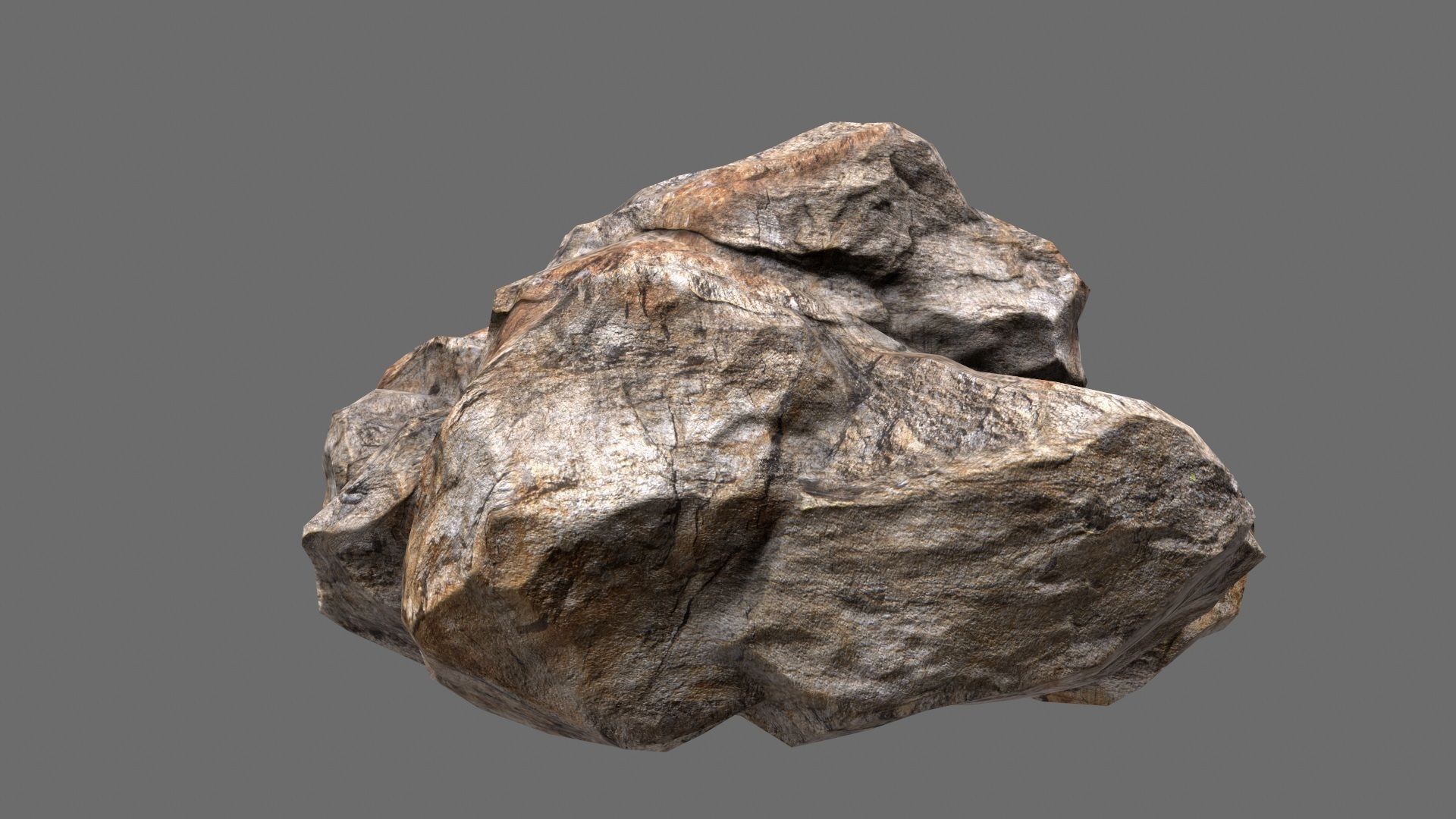 rocks 2 set rock Low-poly 3D model_4