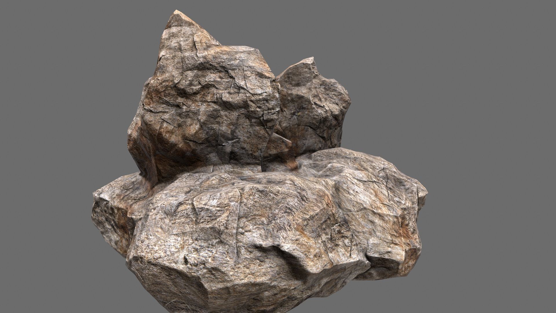 rocks 2 set rock Low-poly 3D model_20