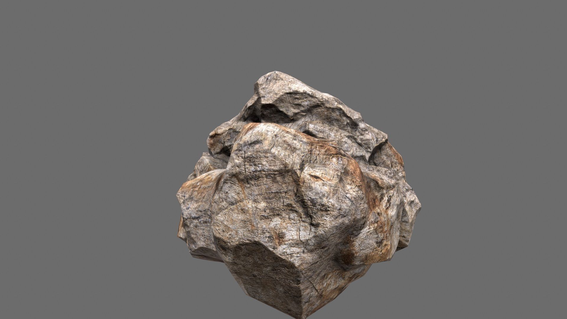 rocks 2 set rock Low-poly 3D model_3