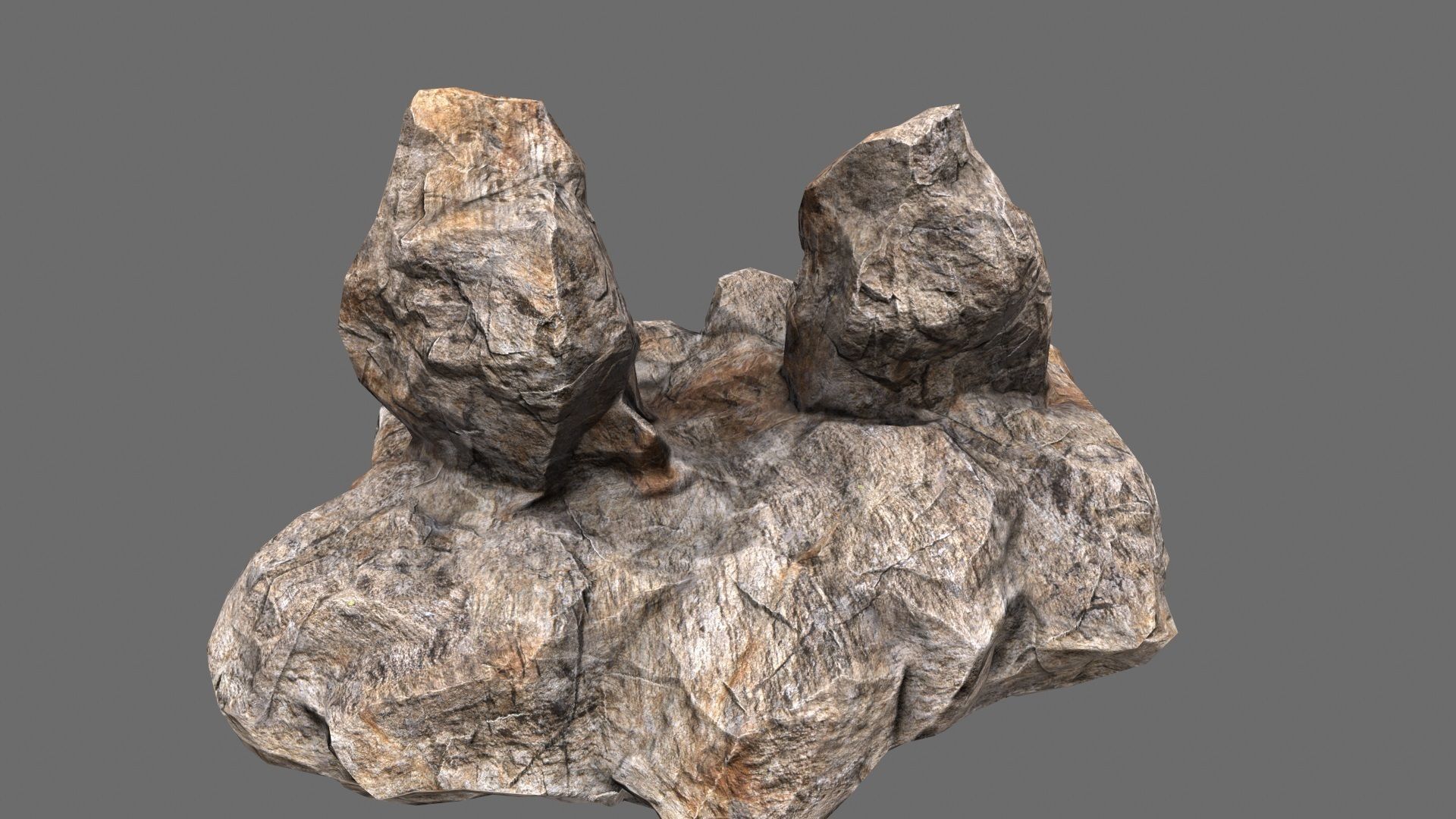 rocks 2 set rock Low-poly 3D model_22