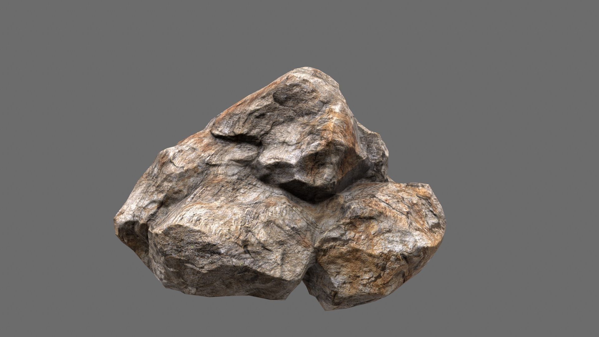 rocks 2 set rock Low-poly 3D model_7