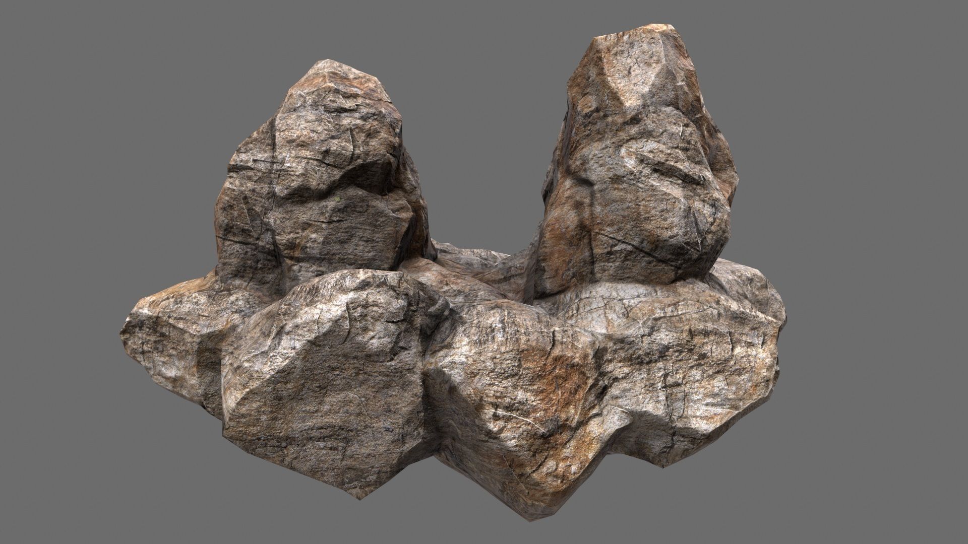 rocks 2 set rock Low-poly 3D model_19