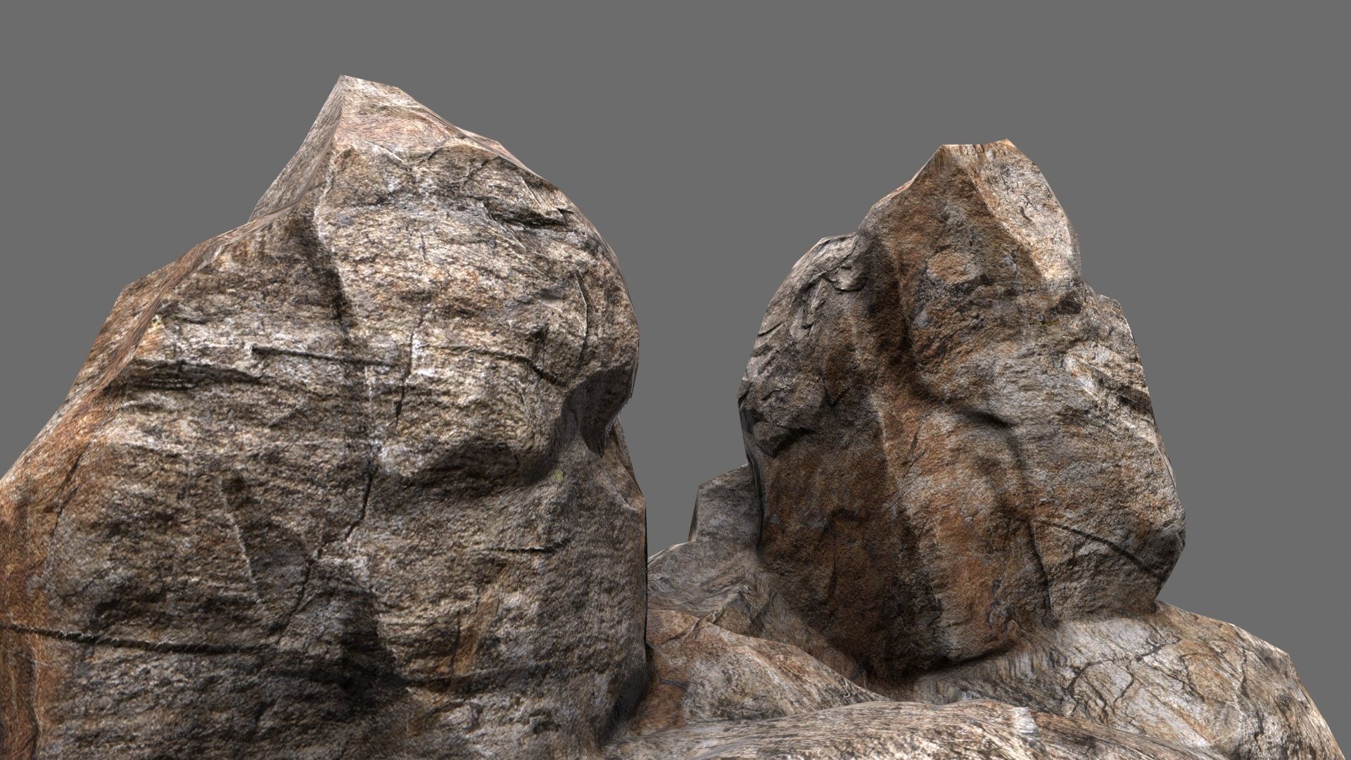 rocks 2 set rock Low-poly 3D model_28