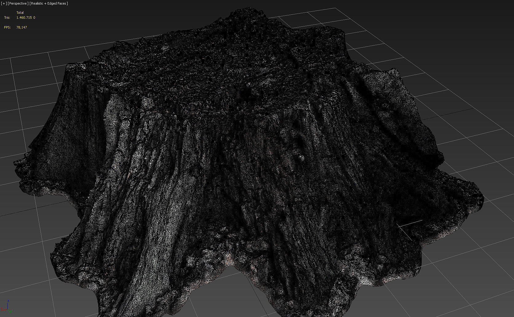 Five scanned old tree stump 3D models - Collection for CG  3D model_12