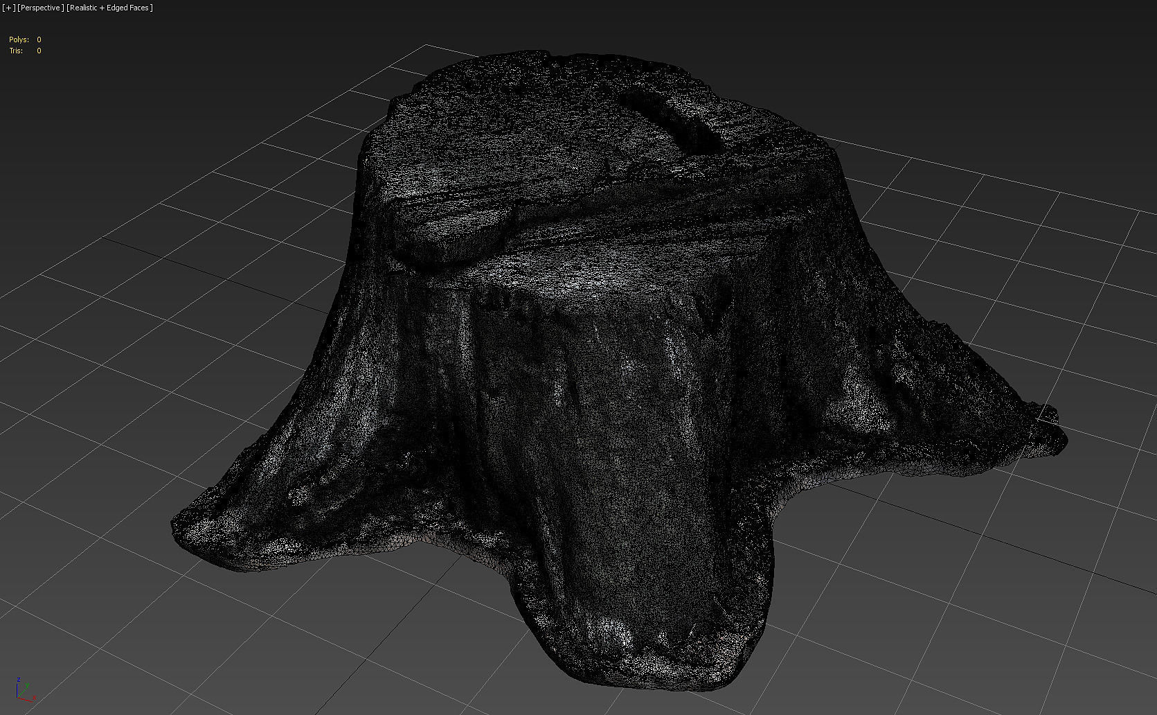 Five scanned old tree stump 3D models - Collection for CG  3D model_20