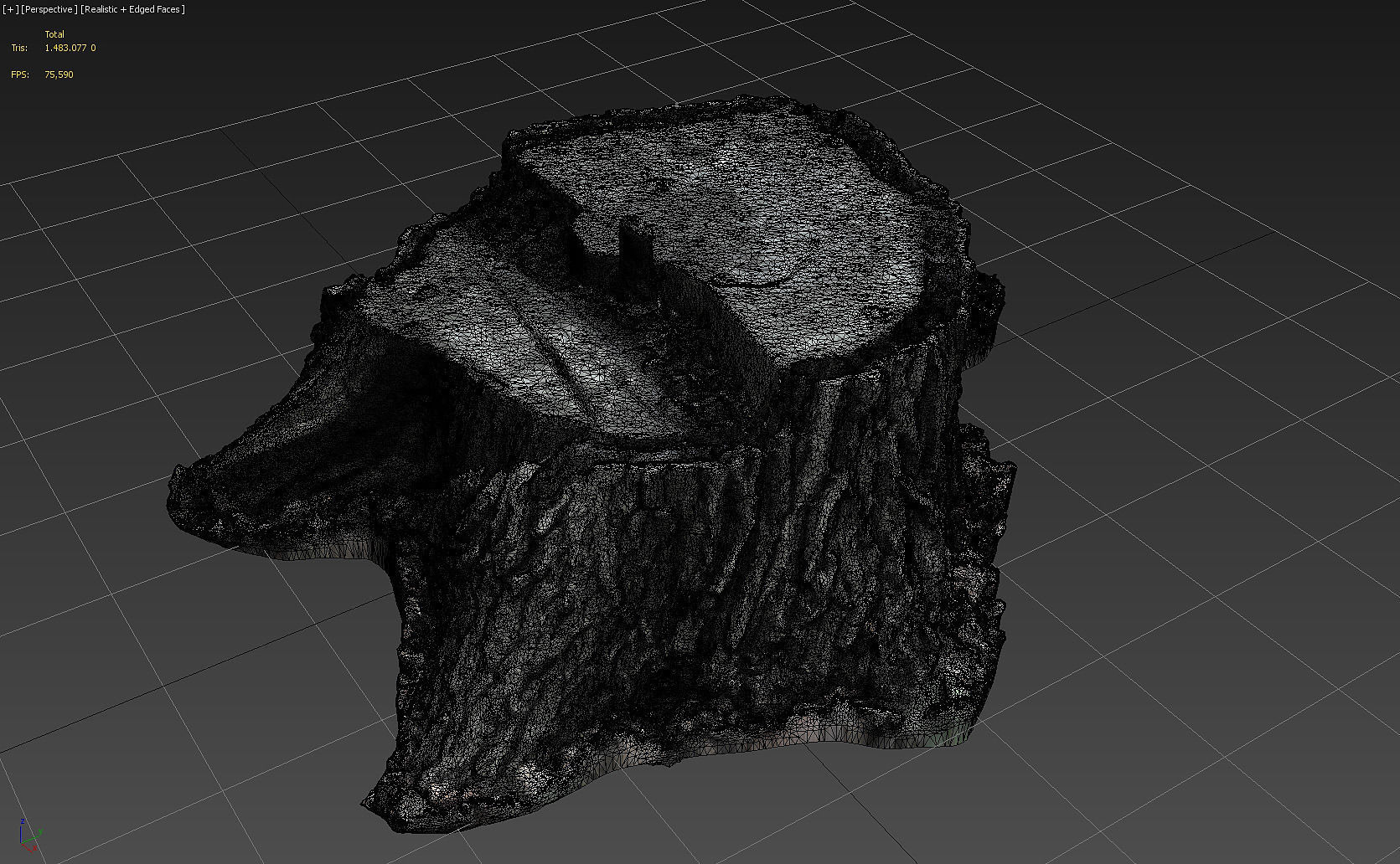 Five scanned old tree stump 3D models - Collection for CG  3D model_3