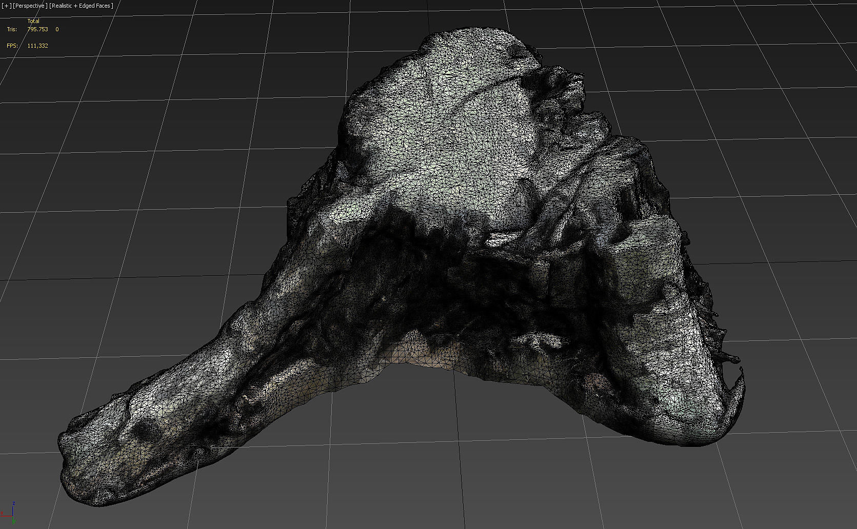 Five scanned old tree stump 3D models - Collection for CG  3D model_16