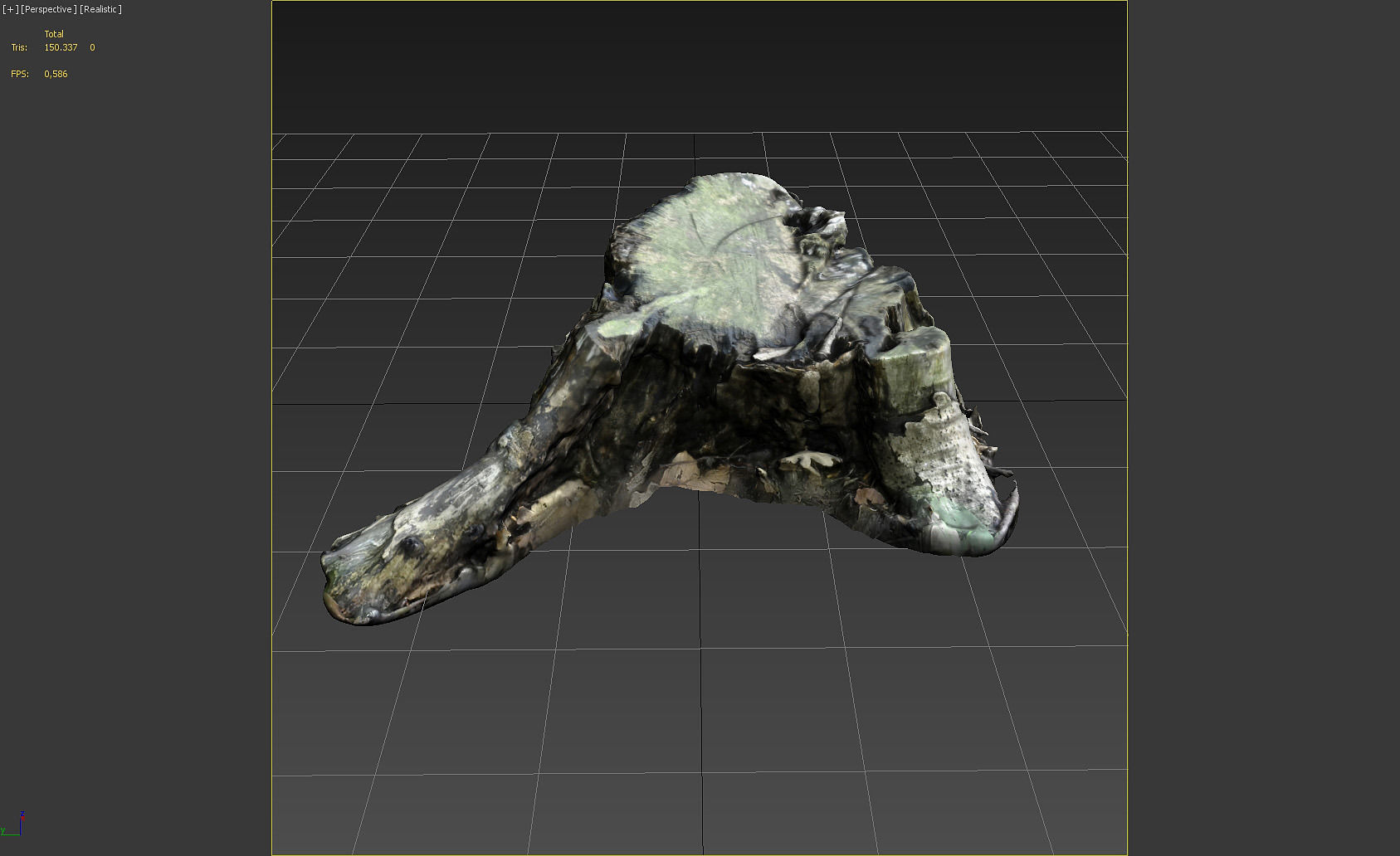 Five scanned old tree stump 3D models - Collection for CG  3D model_15