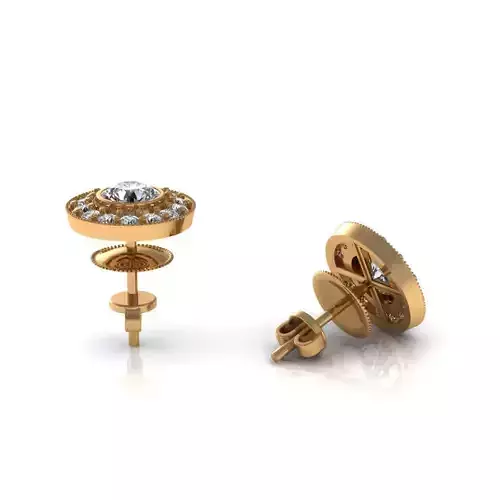 Round Diamond Earring