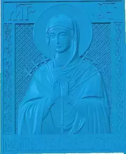 Semistrelnaya orthodox icon of virgin mary Free 3D print model