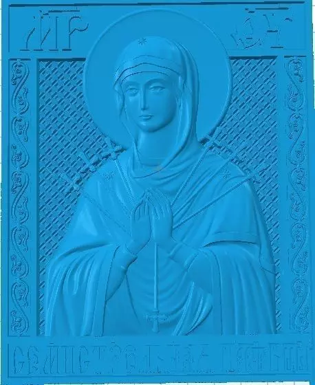 Semistrelnaya orthodox icon of virgin mary Free 3D print model_0