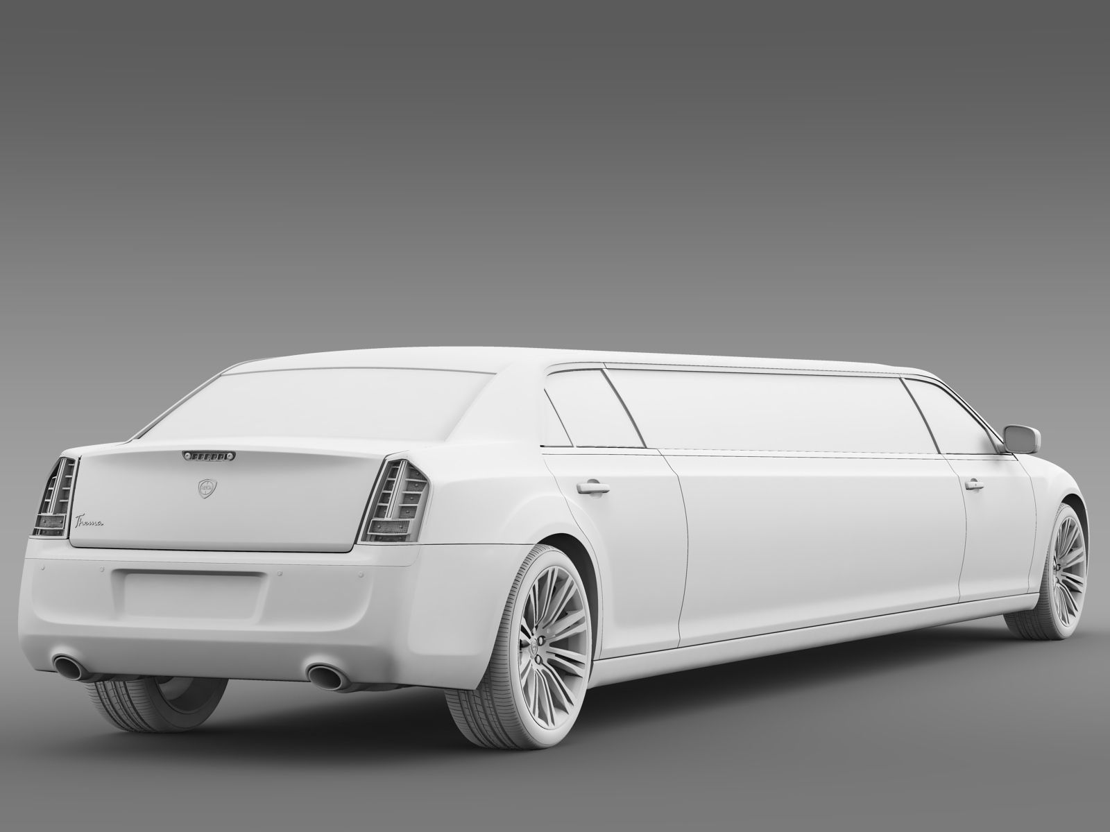Lancia Thema Limousine 3D model_12