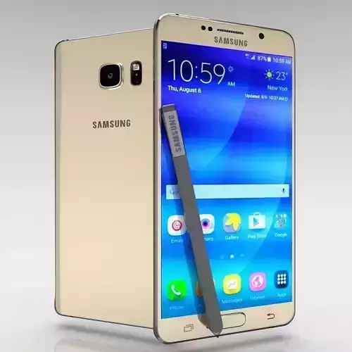 Samsung Galaxy Note 5 Gold Platinum 3D model