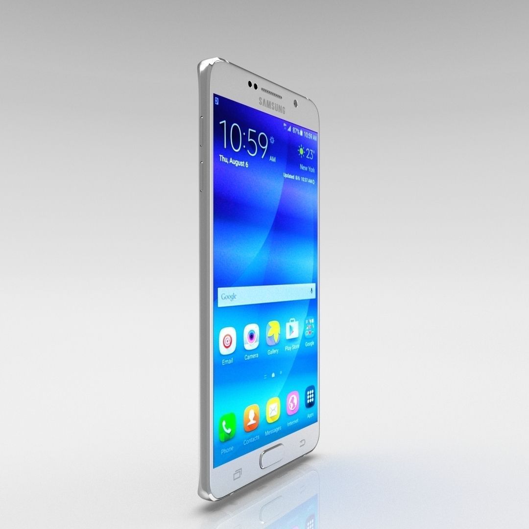 Samsung Galaxy Note 5 White Pearl 3D model_7