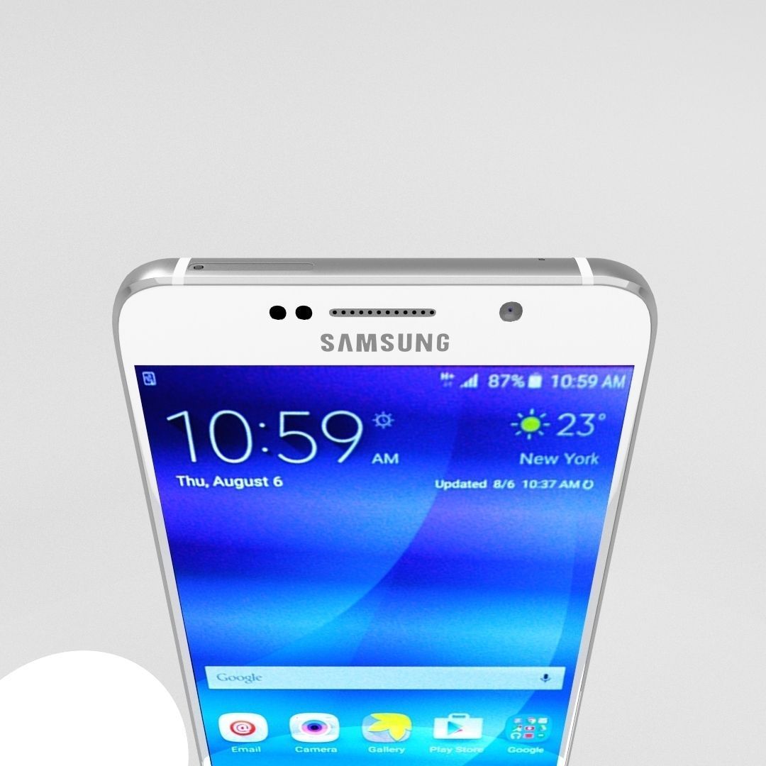 Samsung Galaxy Note 5 White Pearl 3D model_1