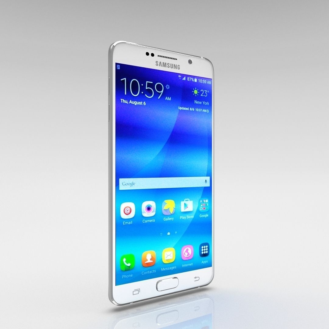 Samsung Galaxy Note 5 White Pearl 3D model_10