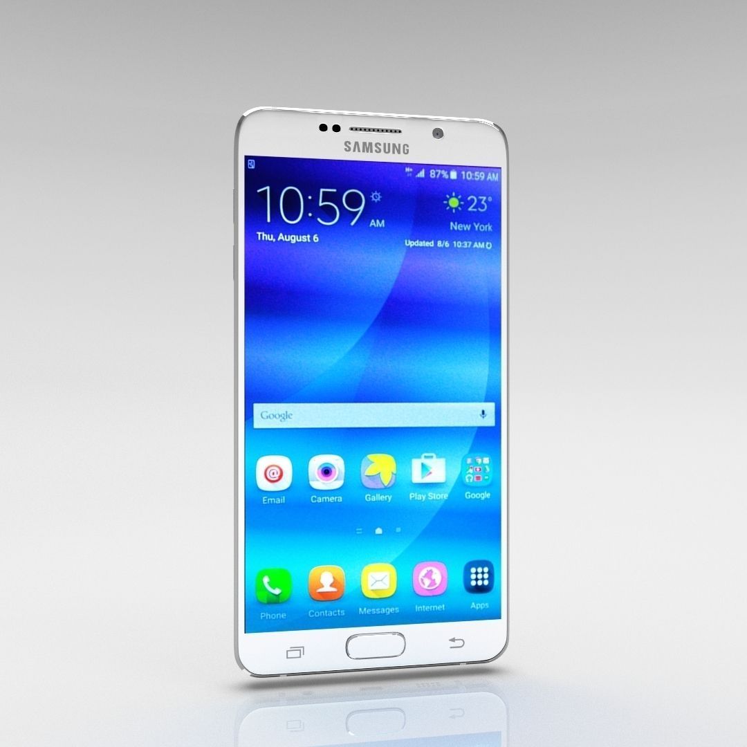 Samsung Galaxy Note 5 White Pearl 3D model_2