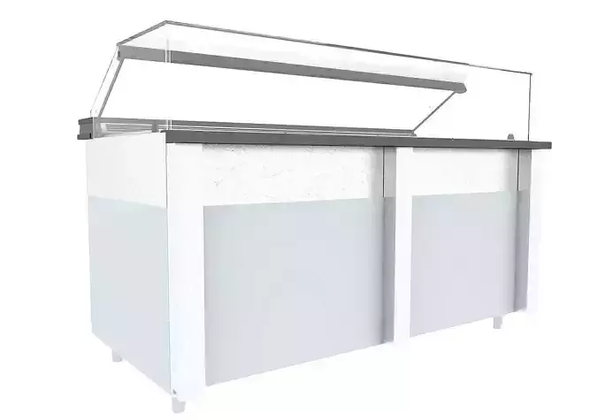 Vitrine 170cm 1 leval 3D model