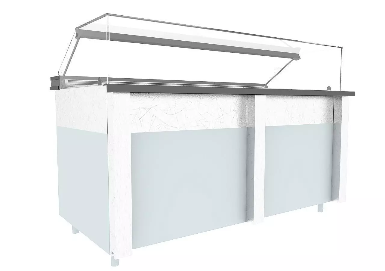 Vitrine 170cm 1 leval 3D model