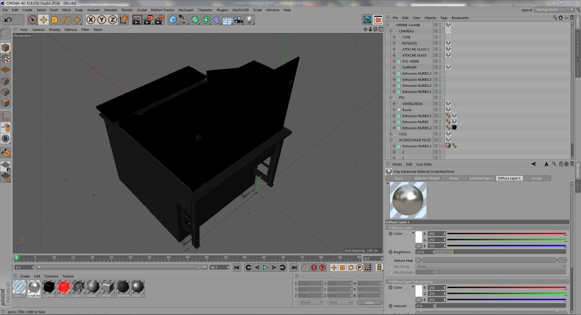 Vitrine gaya 90mm  3D model_2