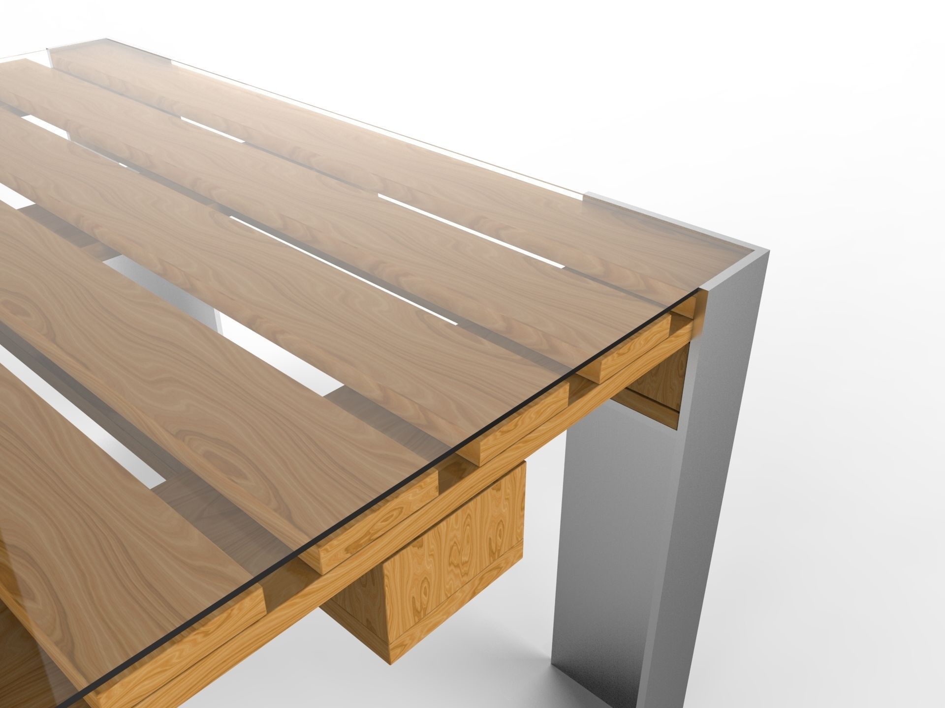 Europallete Table  3D model_3