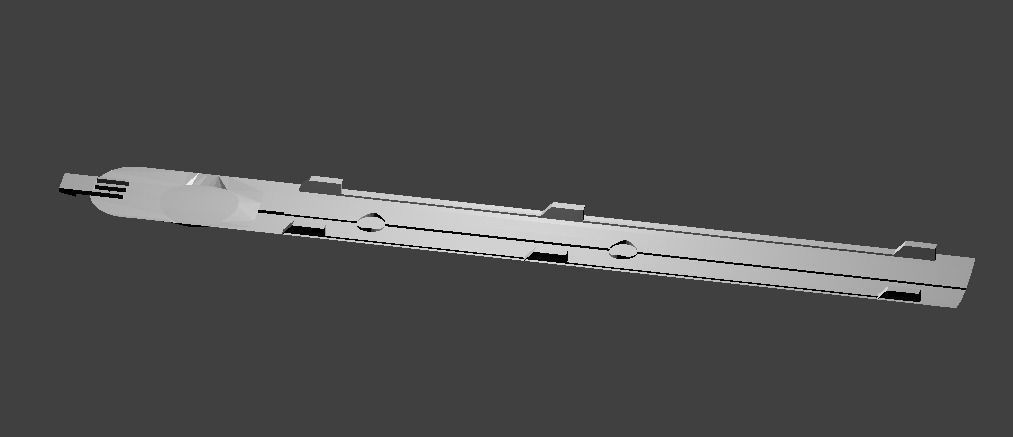 TV remote battery cover Free 3D model_5