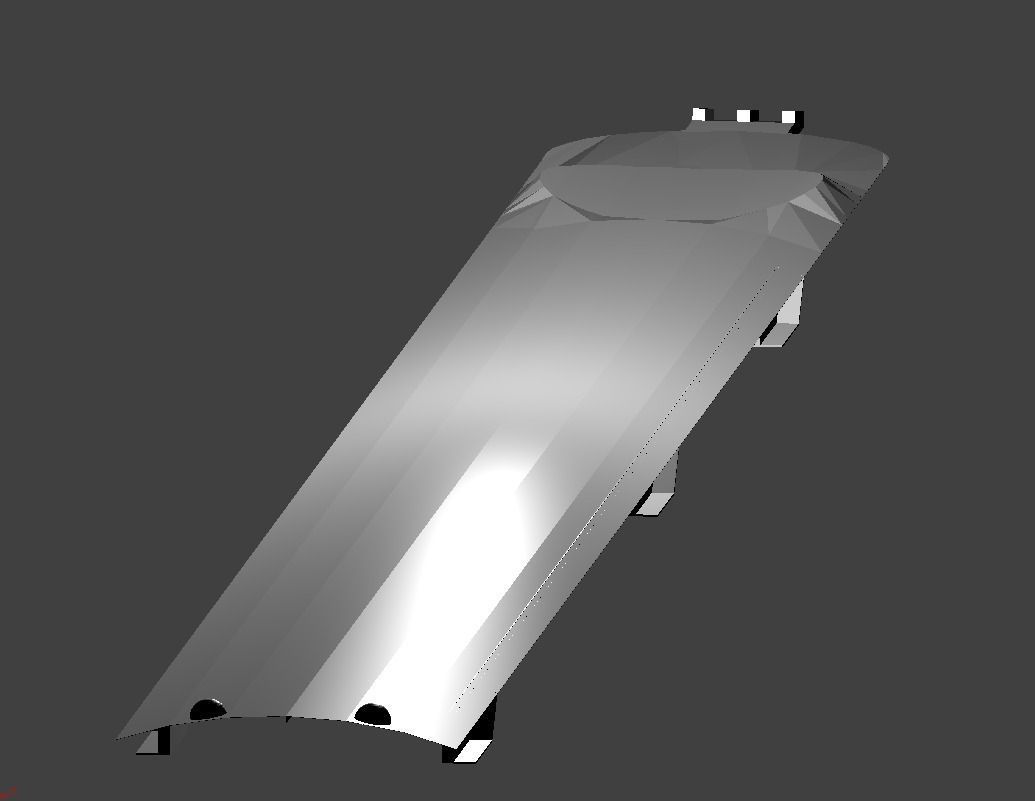 TV remote battery cover Free 3D model_6