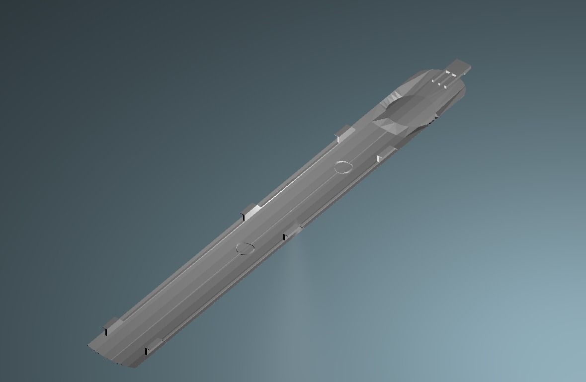 TV remote battery cover Free 3D model_9
