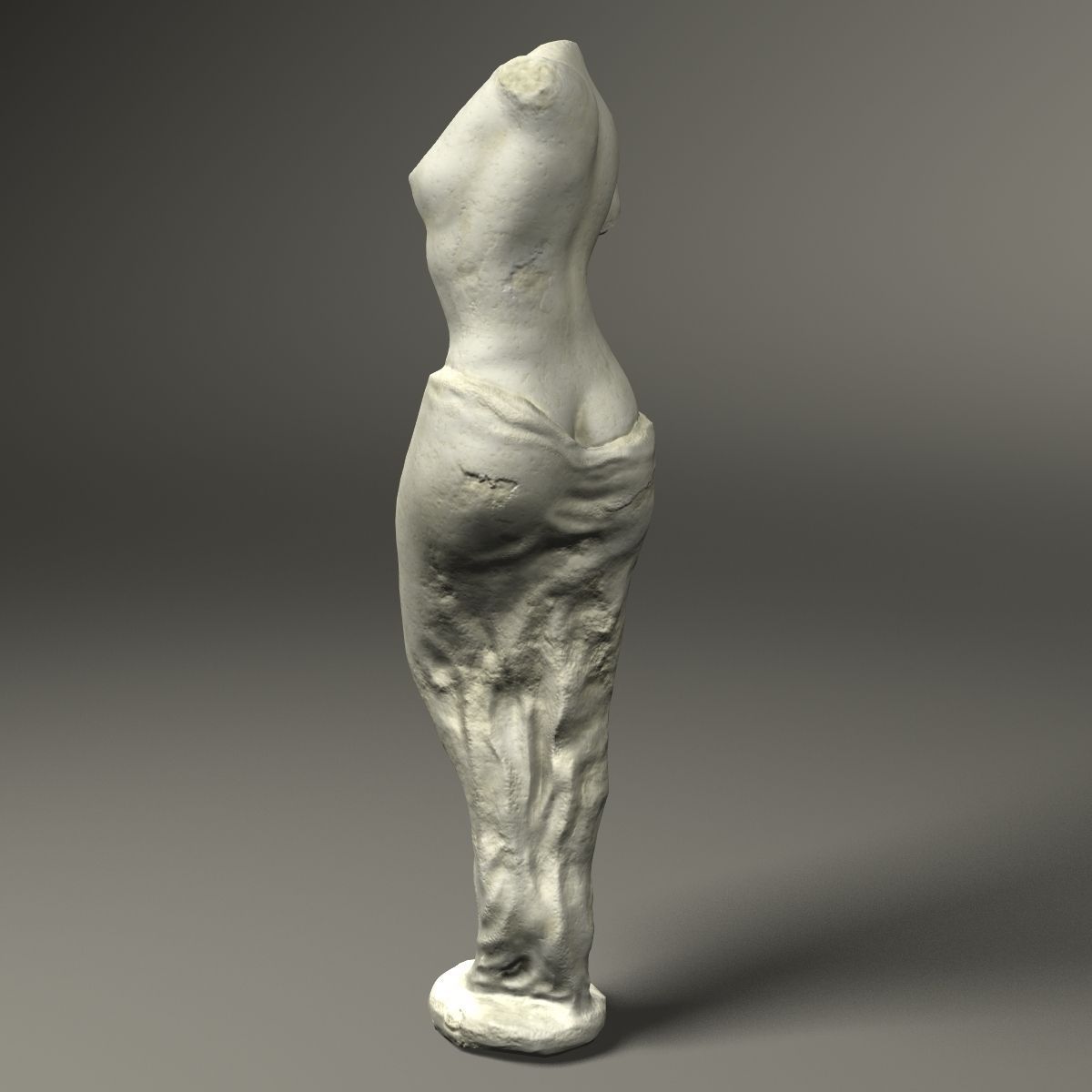 Female Statue Low-poly 3D model_4