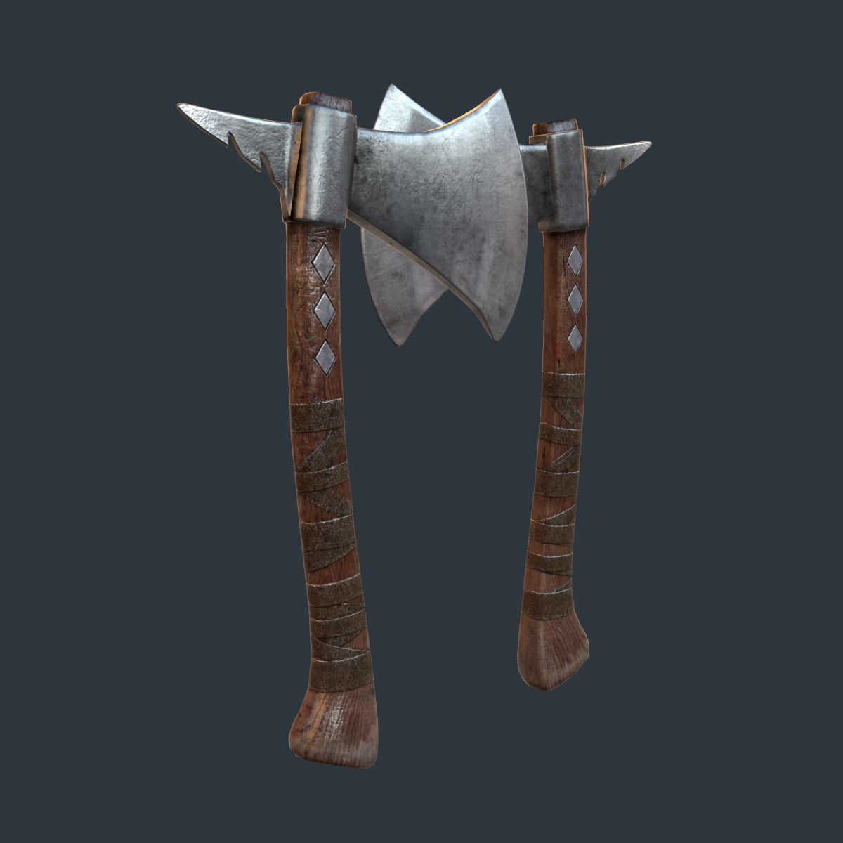 Tomahawk Axe Low-poly 3D model_14