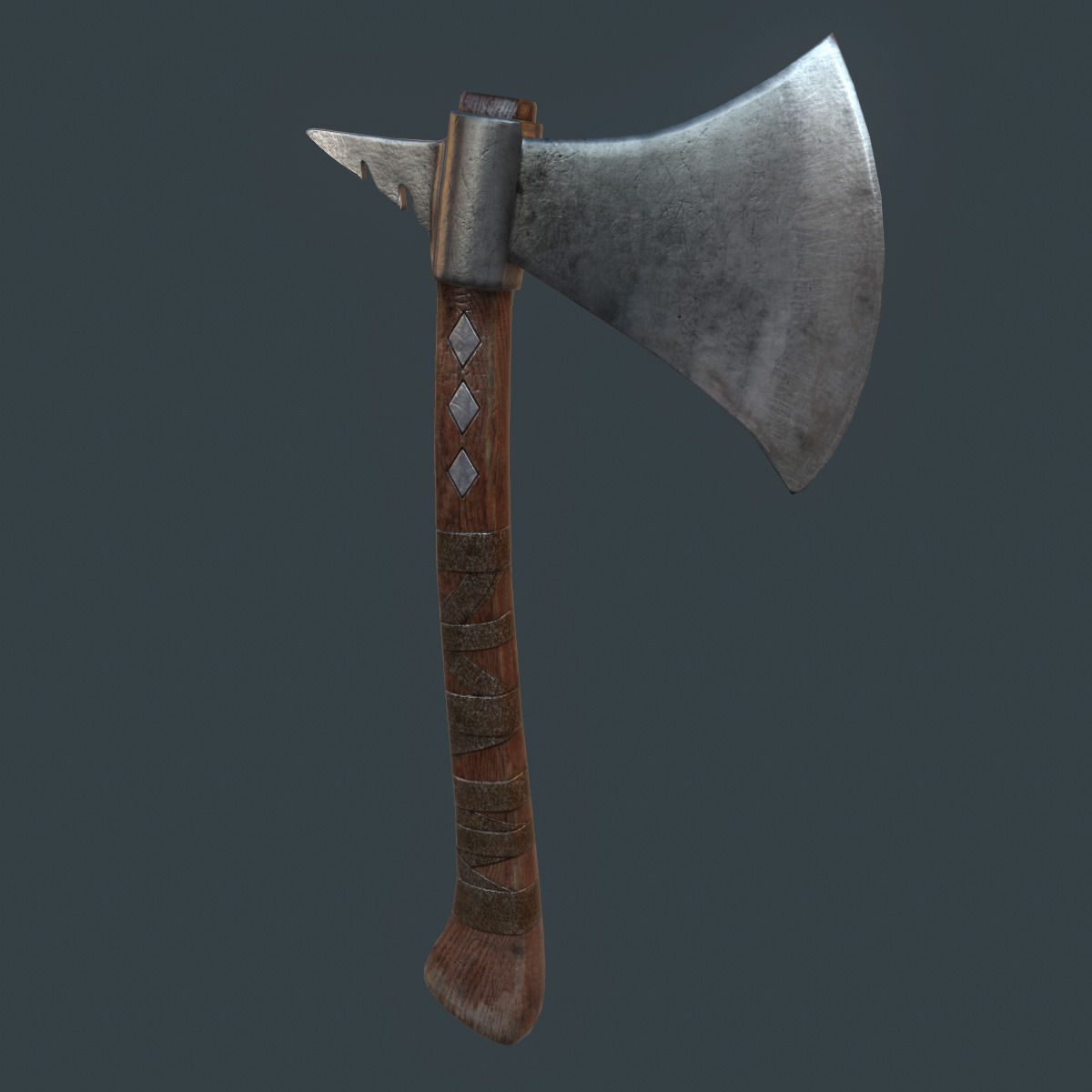 Tomahawk Axe Low-poly 3D model_2