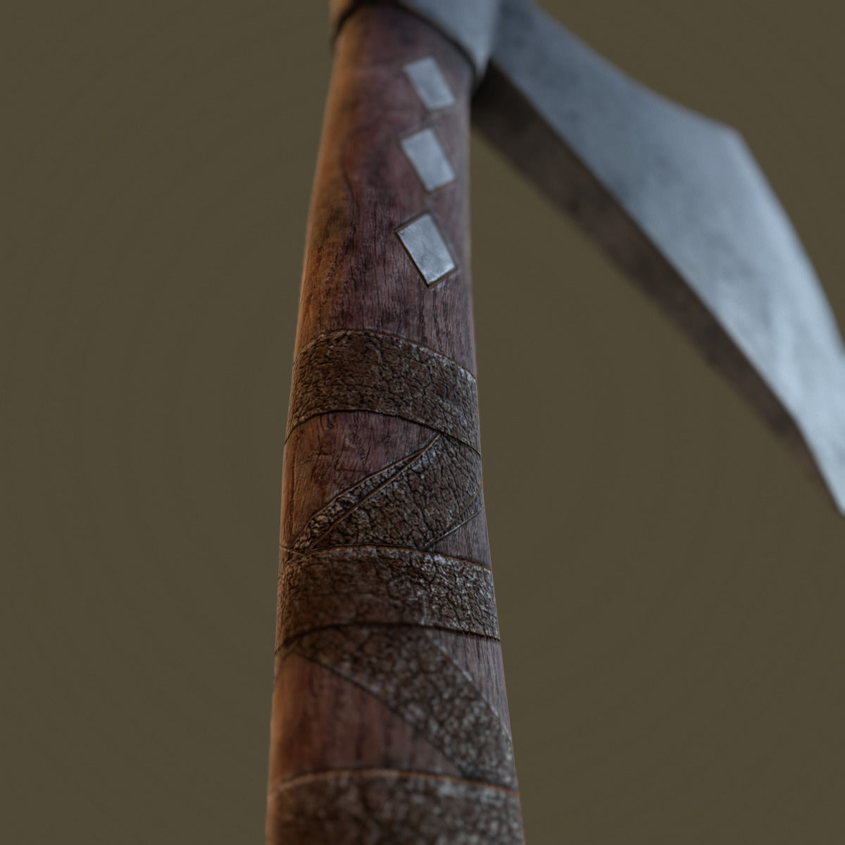 Tomahawk Axe Low-poly 3D model_11
