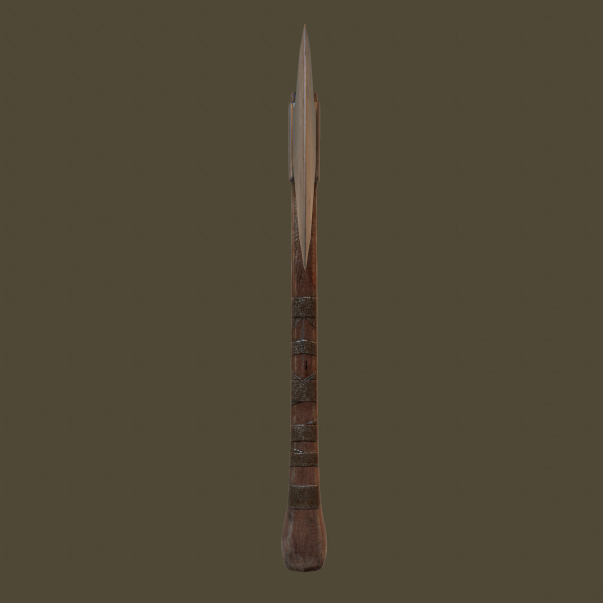 Tomahawk Axe Low-poly 3D model_9