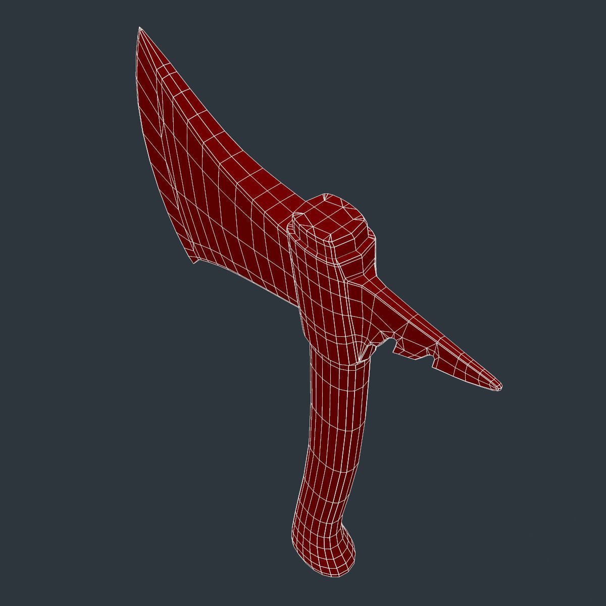 Tomahawk Axe Low-poly 3D model_18