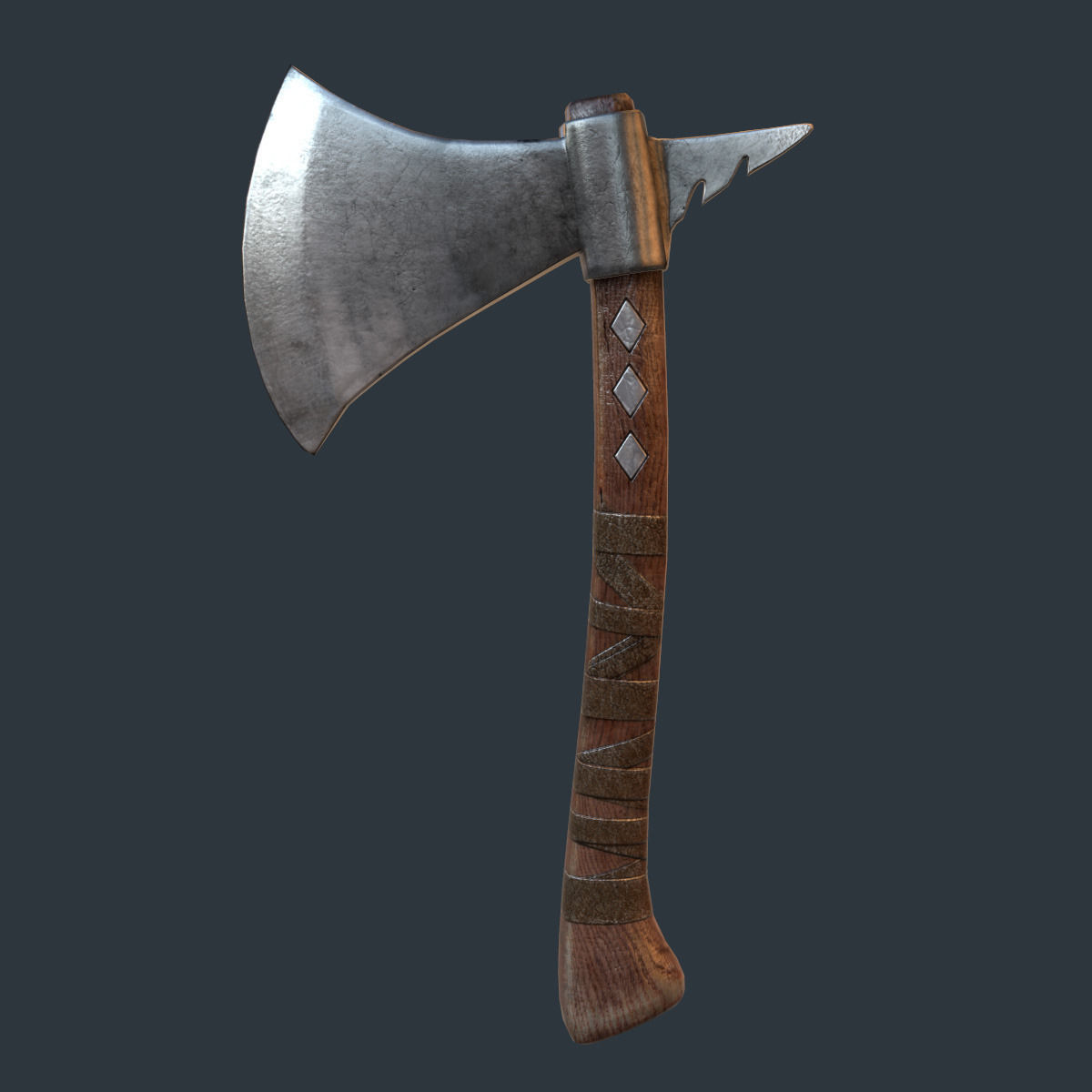 Tomahawk Axe Low-poly 3D model_1