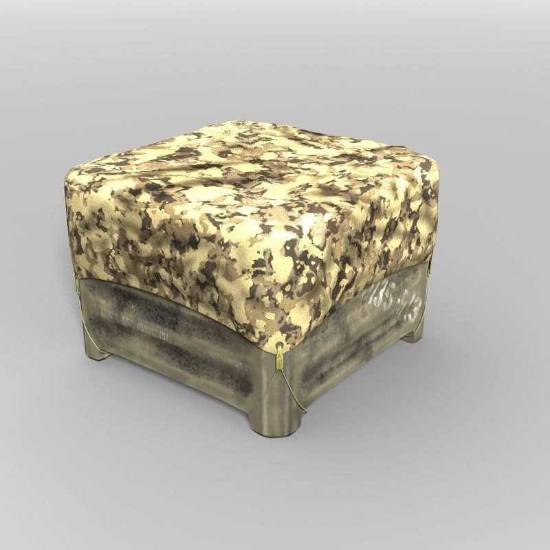 Covered Military Crate 3D model_11