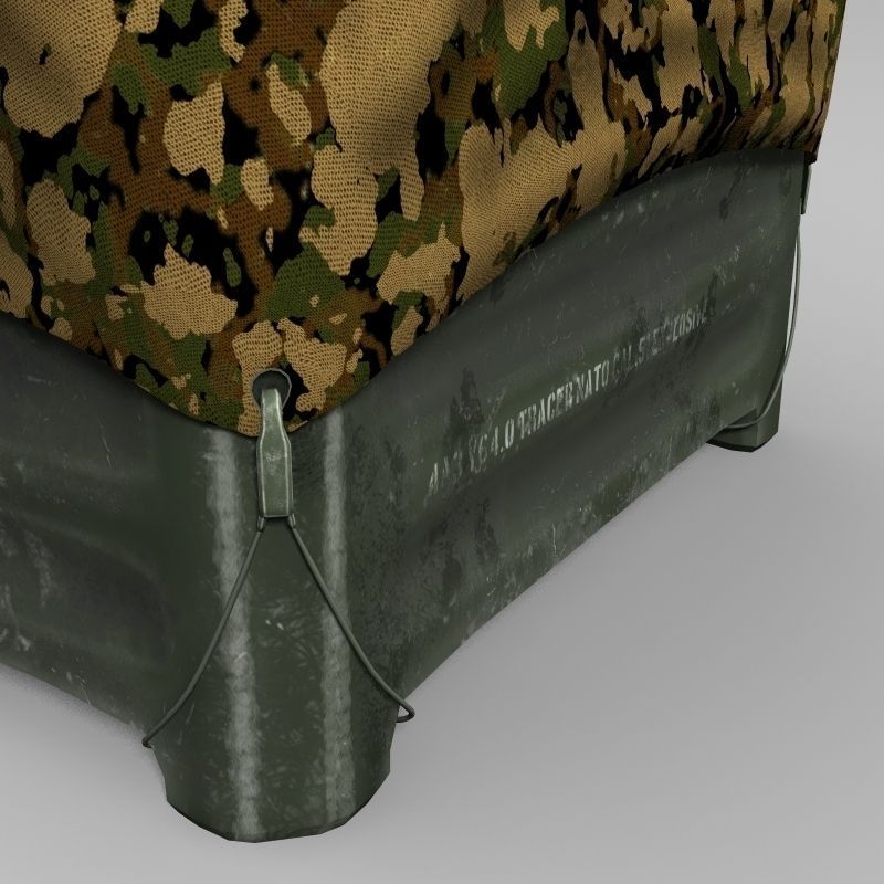 Covered Military Crate 3D model_5